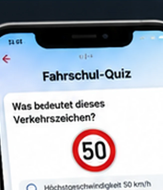 Führerschein-Quiz auf dem Smartphone